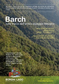 Locandina escursione culturale al Barch di Blevio